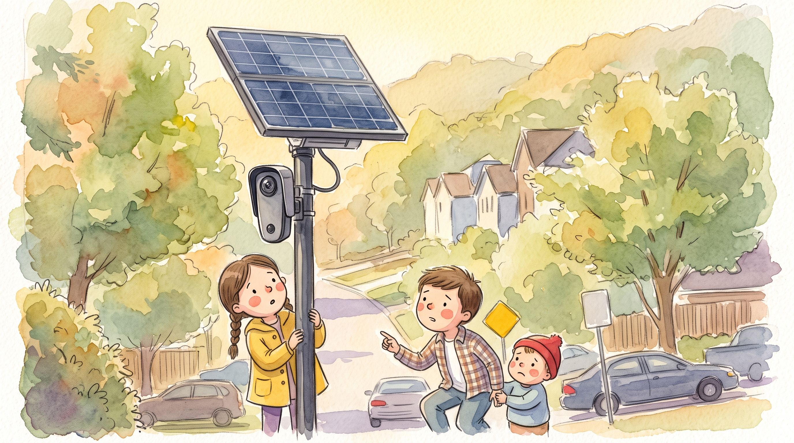 Children around a camera
